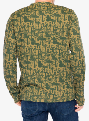 Mikina bez kapucne Kavu Sol Crew - forest forged