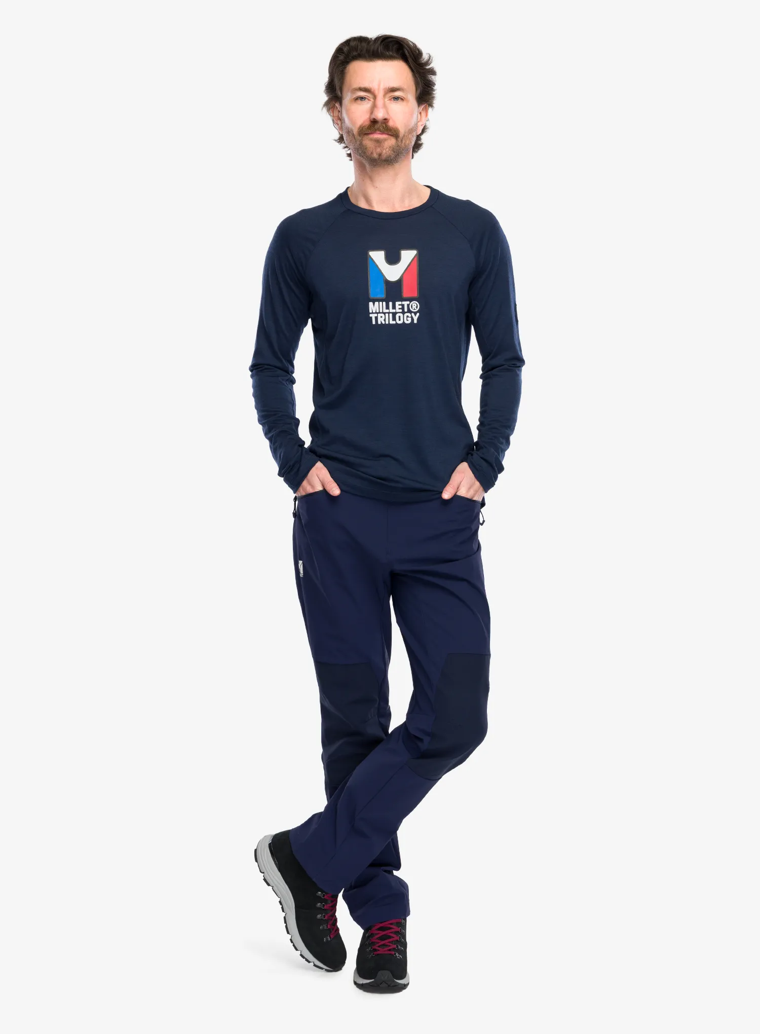 Mikina bez kapucne Millet Trilogy Wool TS LS - saphir