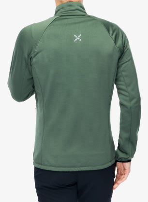 Mikina bez kapucne Montura Fadis Grid Maglia - sage green