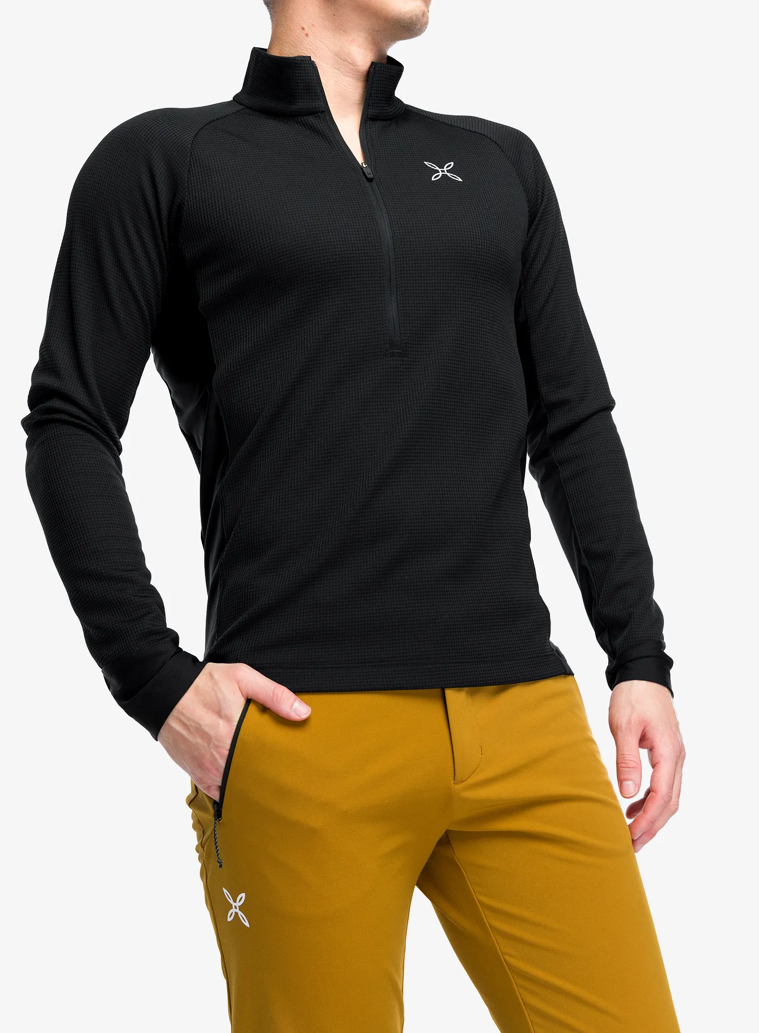 Mikina bez kapucne Montura Thermic 2 Maglia - black