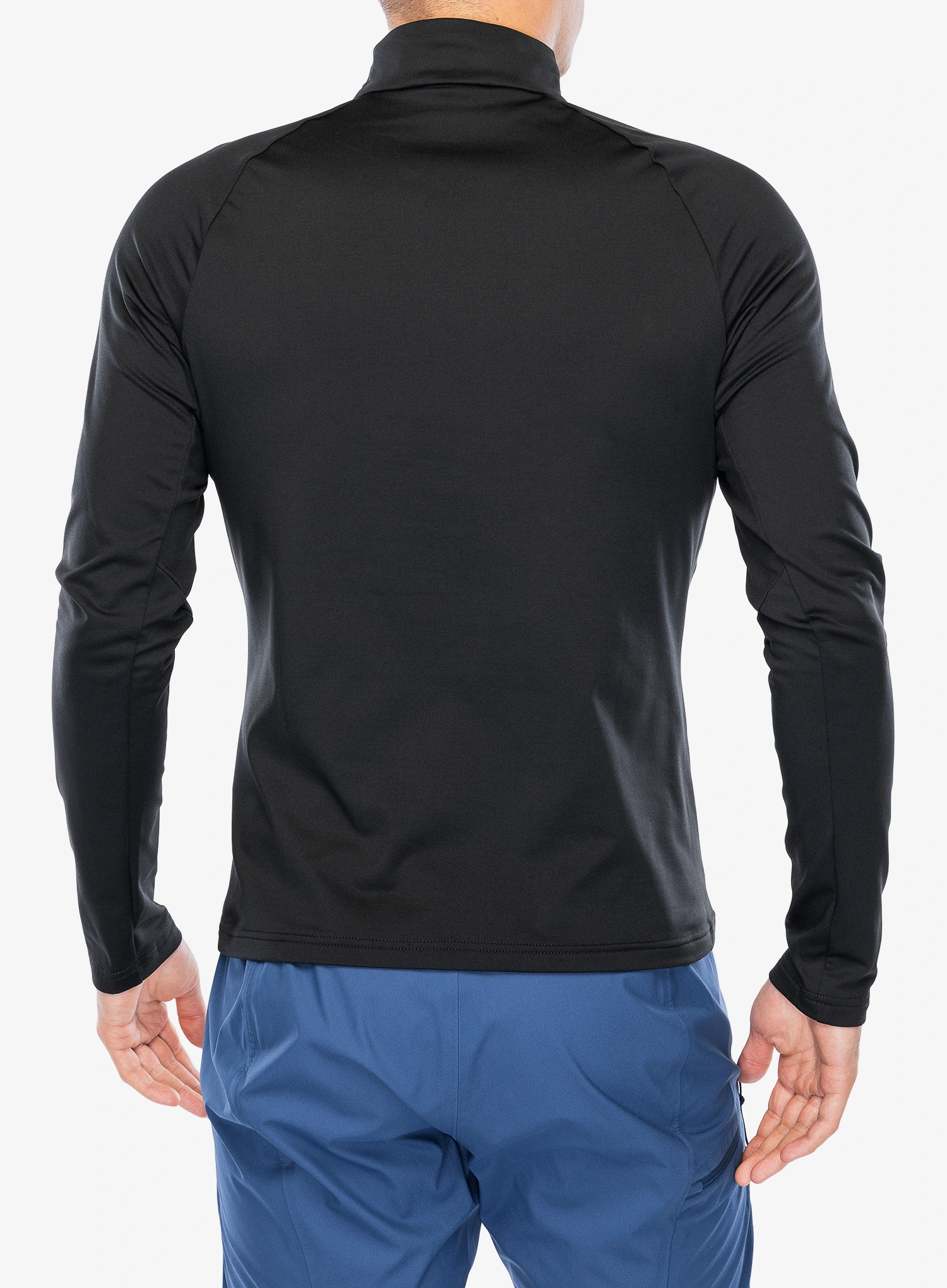 Mikina bez kapucne Odlo Essential Light Mid Layer 1/2 Zip - black