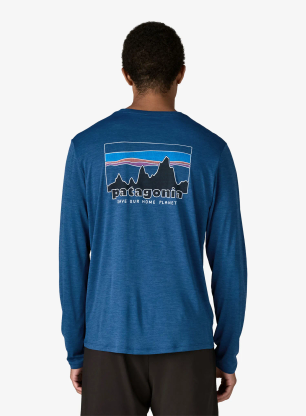 Mikina bez kapucne Patagonia L/S Cap Cool Daily Shirt 73 Skyline - c.blue/light clement ble x-dye