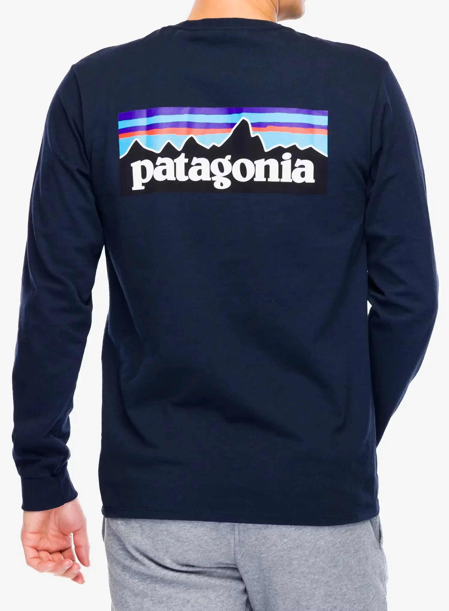 Mikina bez kapucne Patagonia L/S P-6 Logo Responsibili-Tee - new navy