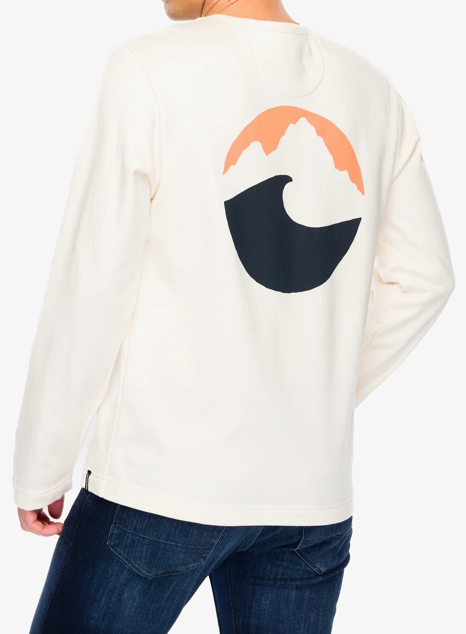 Mikina bez kapucne Patagonia LW Applied Imagination Wildrise Crew - natural