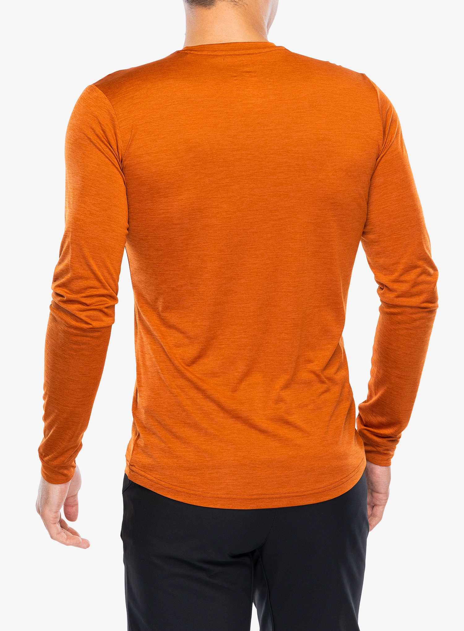 Mikina bez kapucne Salewa Puez Melange Dry L/S Tee - bombay brown melange