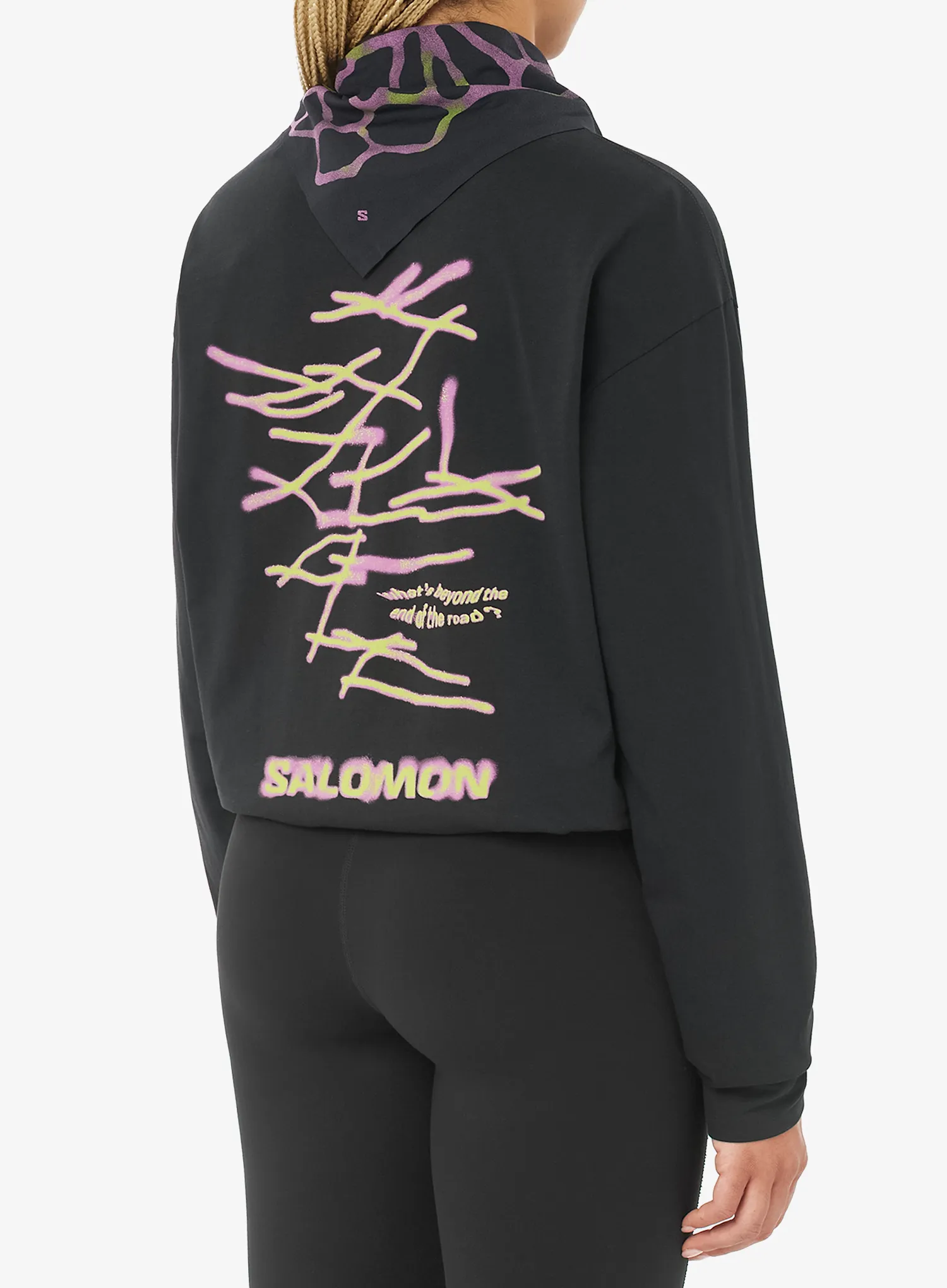 Mikina bez kapucne Salomon Wild Rays LS Tee - deep black
