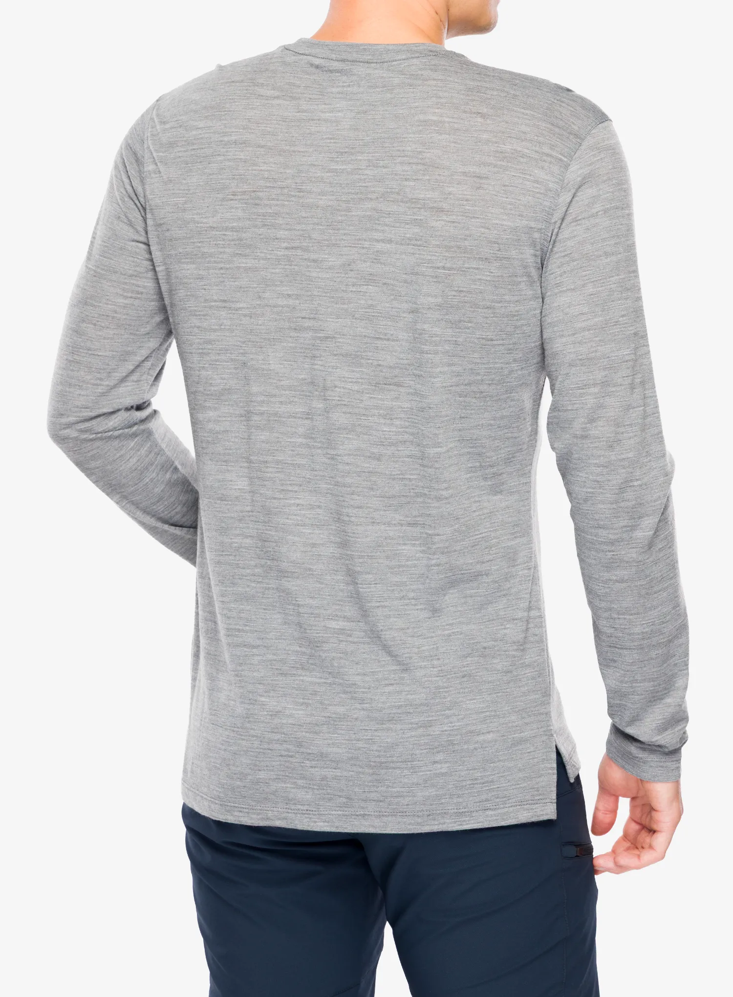 Mikina bez kapucne Super.natural Super Mountain LS - cashmere grey melange/various