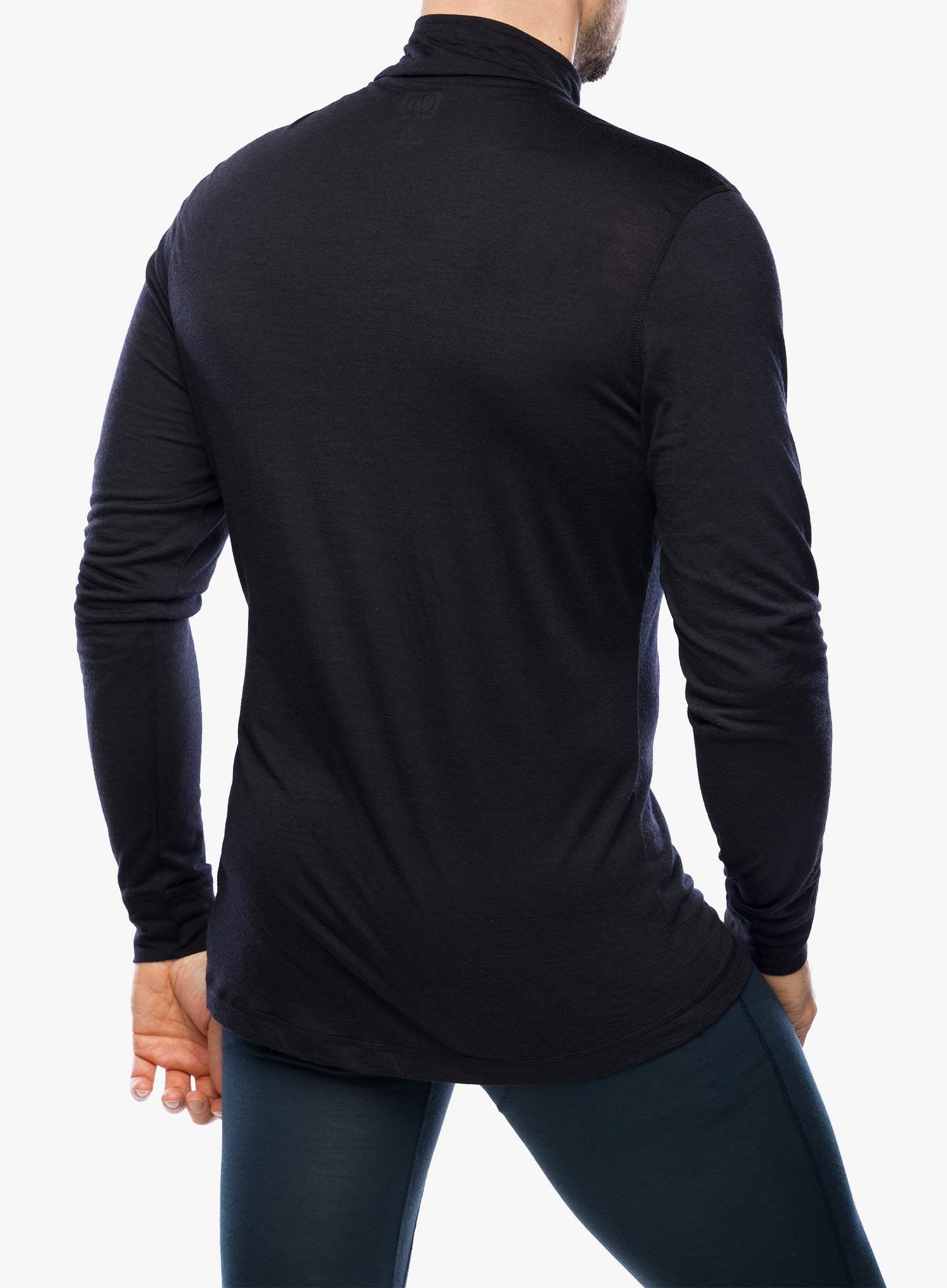 Mikina bez kapucne Super.natural Tundra175 Zip 1/4 - jet black