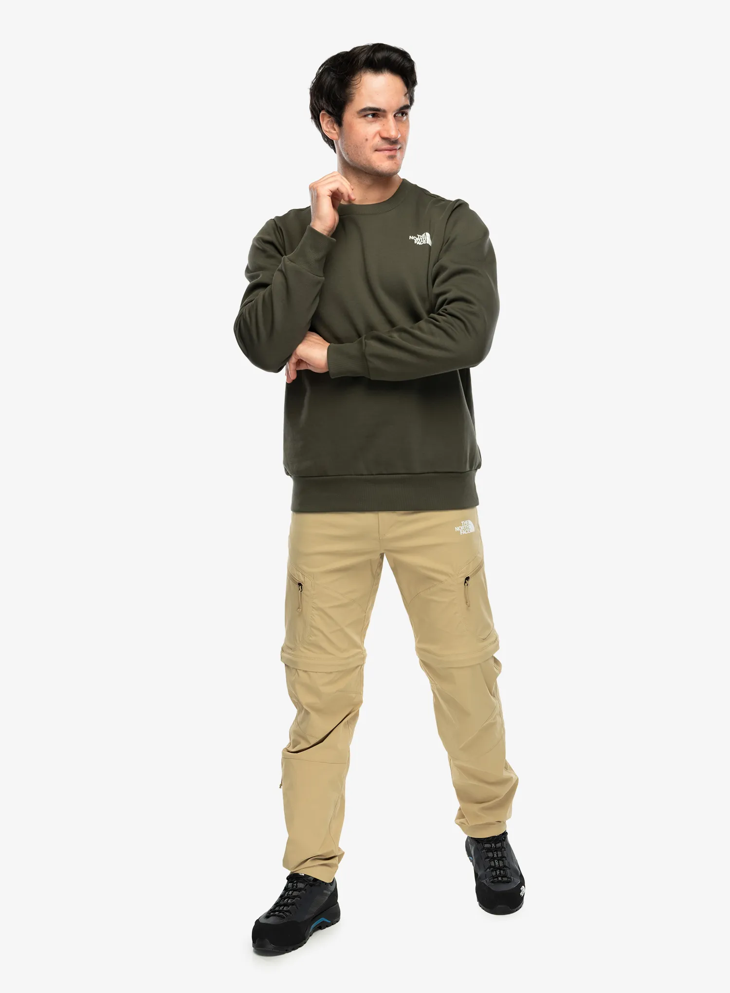 Mikina bez kapucne The North Face Simple Dome Crew - new taupe green