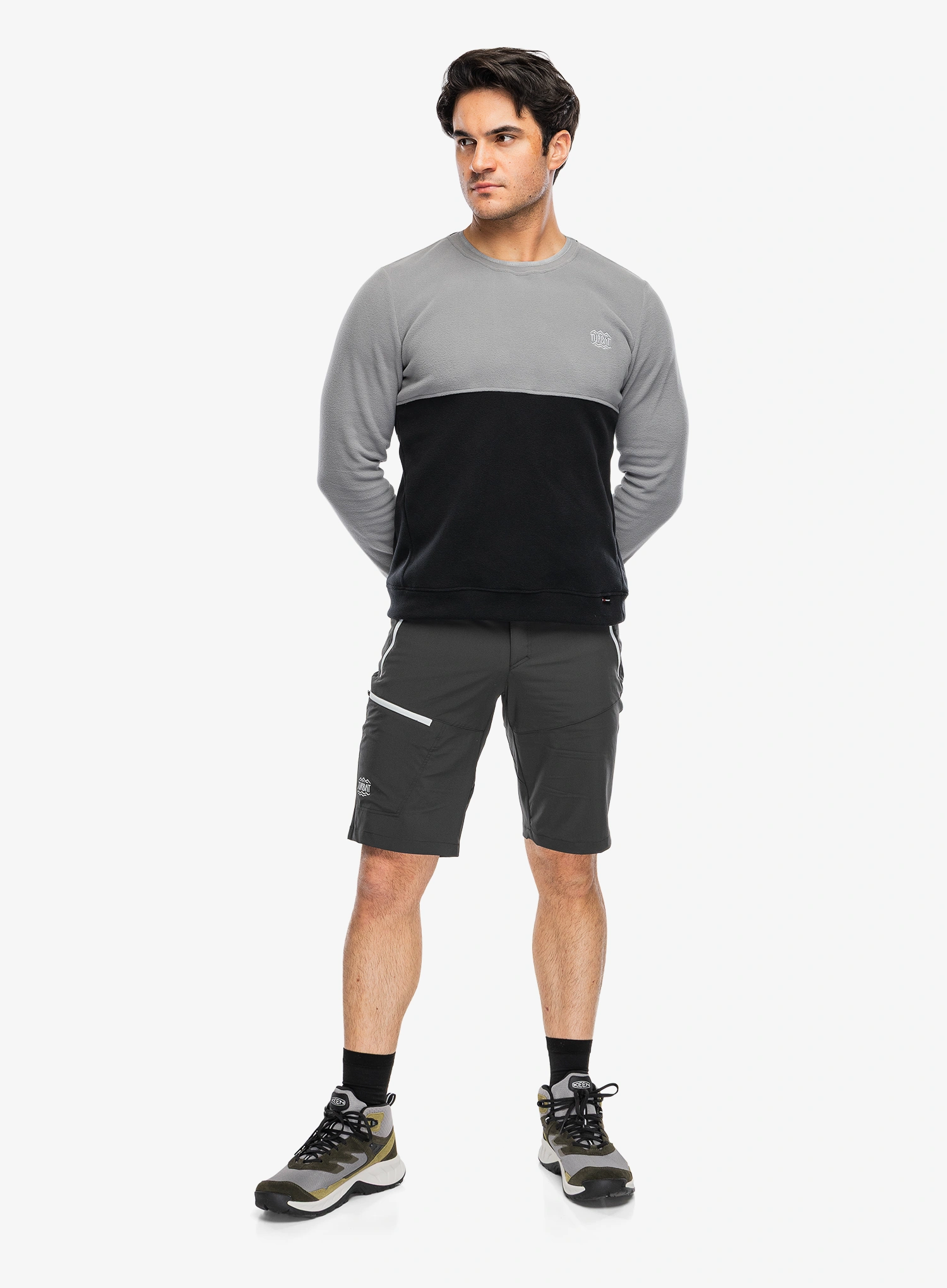 Mikina bez kapucne Turbat Scout Fleece - black/coudburst grey