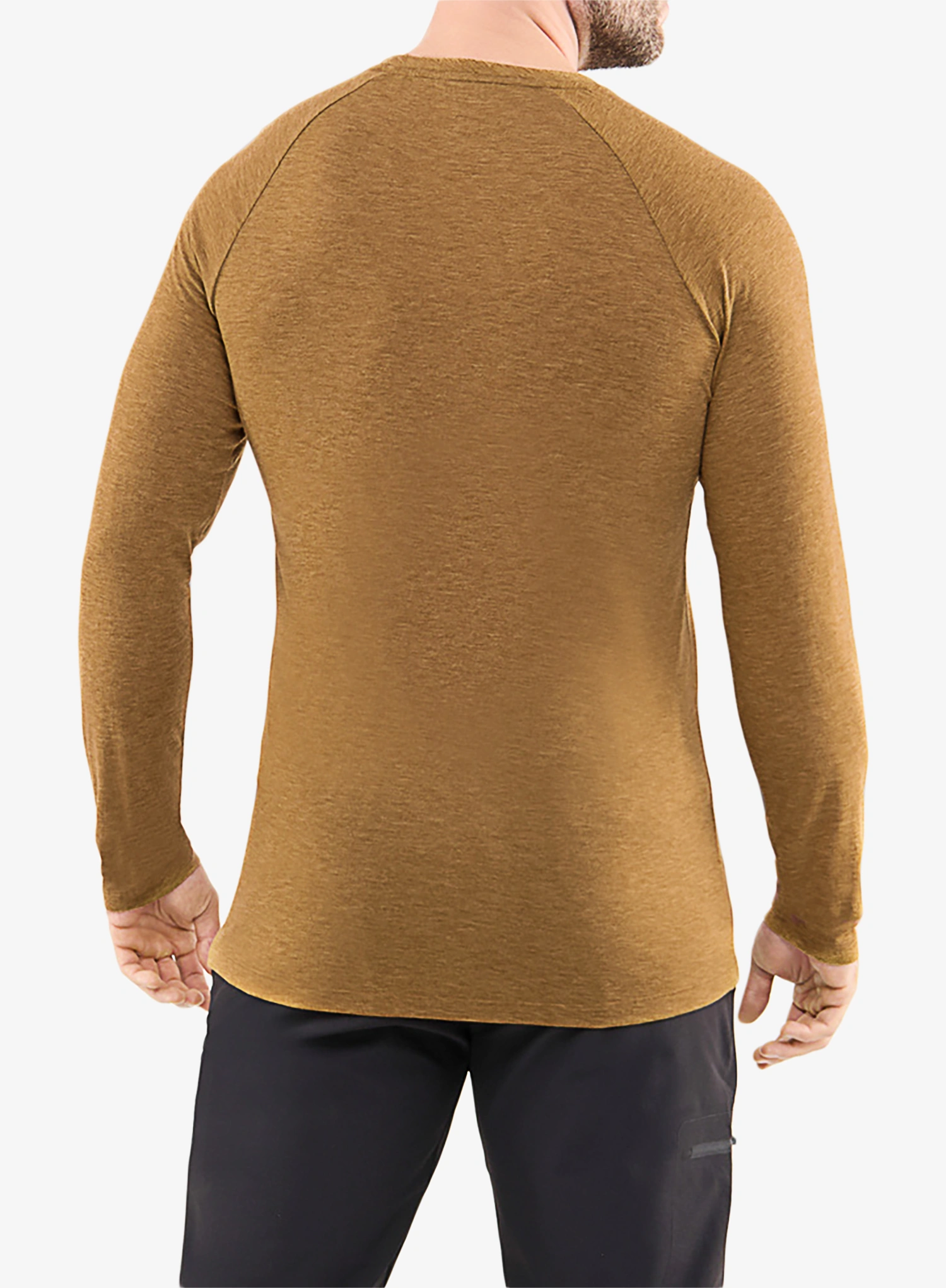 Mikina bez kapucne Viking Longsleeve Andali - light brown/black