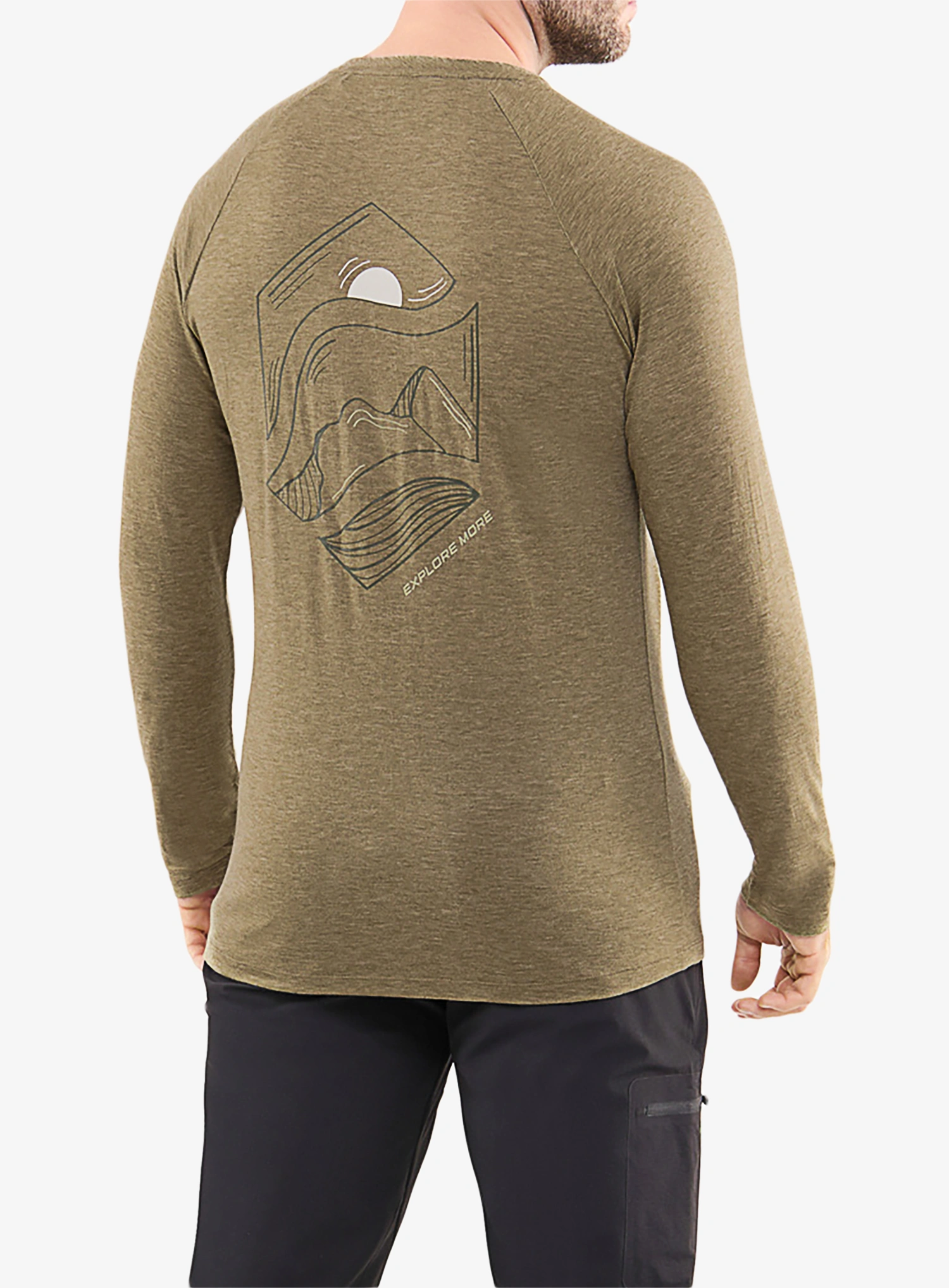 Mikina bez kapucne Viking Longsleeve Andali - olive