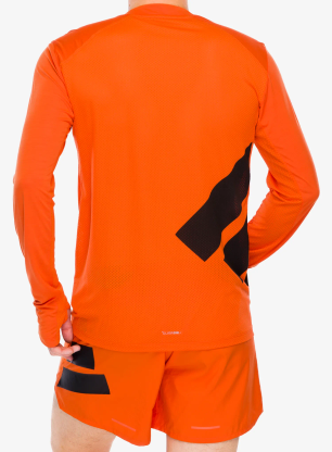 Bežecká mikina adidas TERREX Xperior Climacool+ Long Sleeve - semi impact orange
