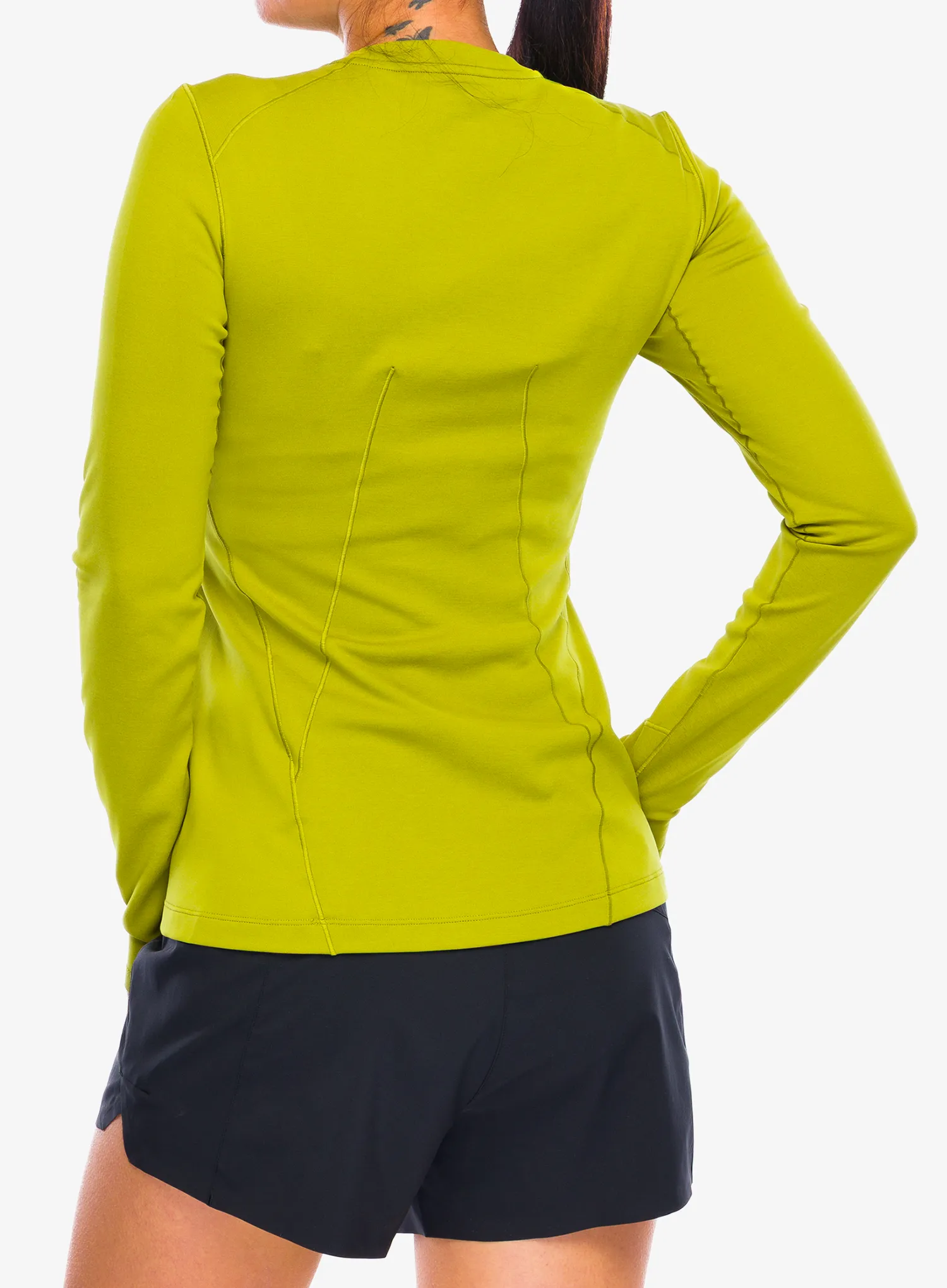 Mikina dámska Arcteryx Taema Thermal Crew LS - olive moss heather