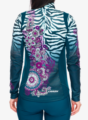 Dámska mikina bez kapucne Crazy Pull Wonder Magic - black/zebra