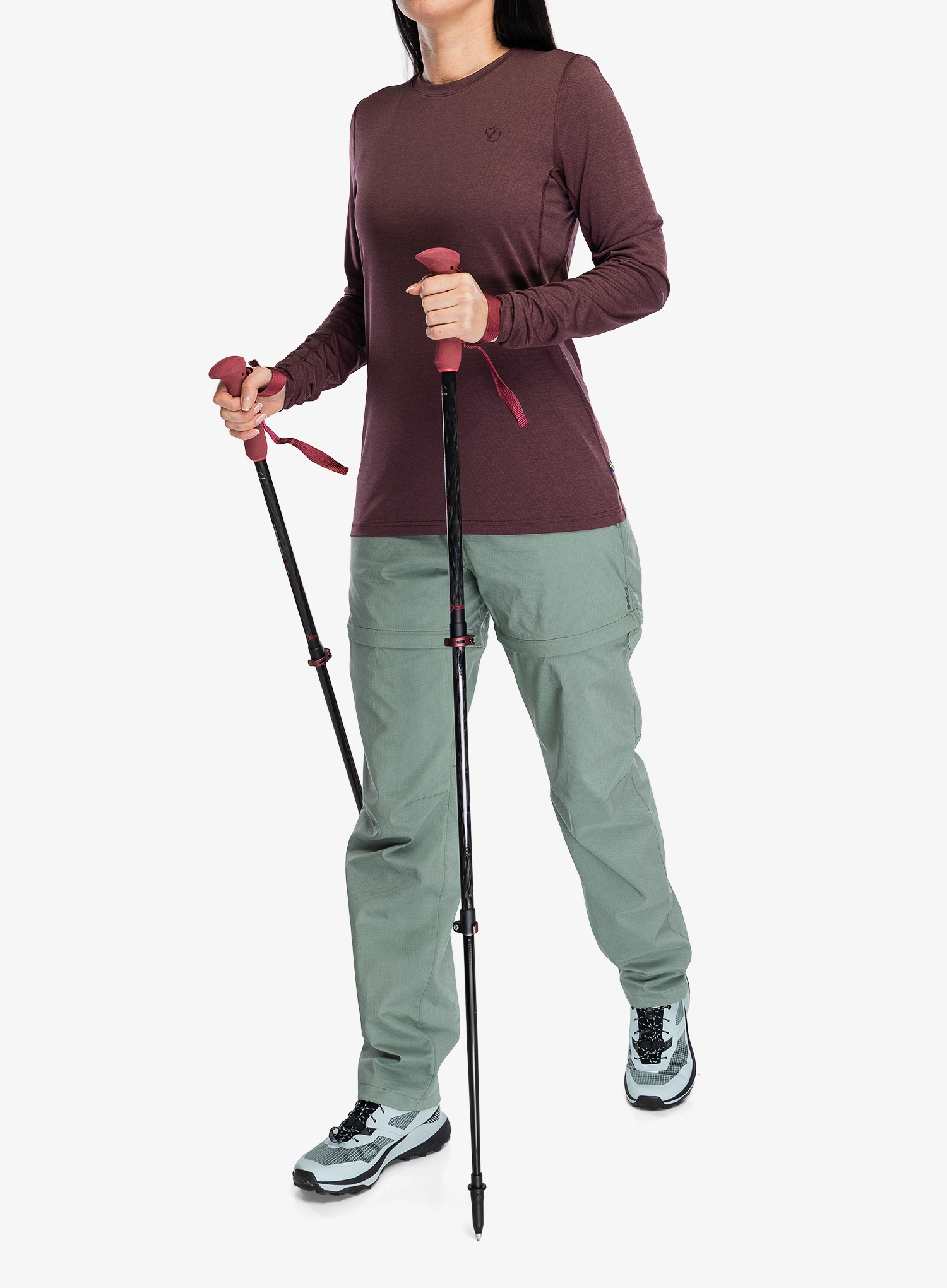 Dámska mikina bez kapucne Fjallraven Abisko Day Hike LS - port