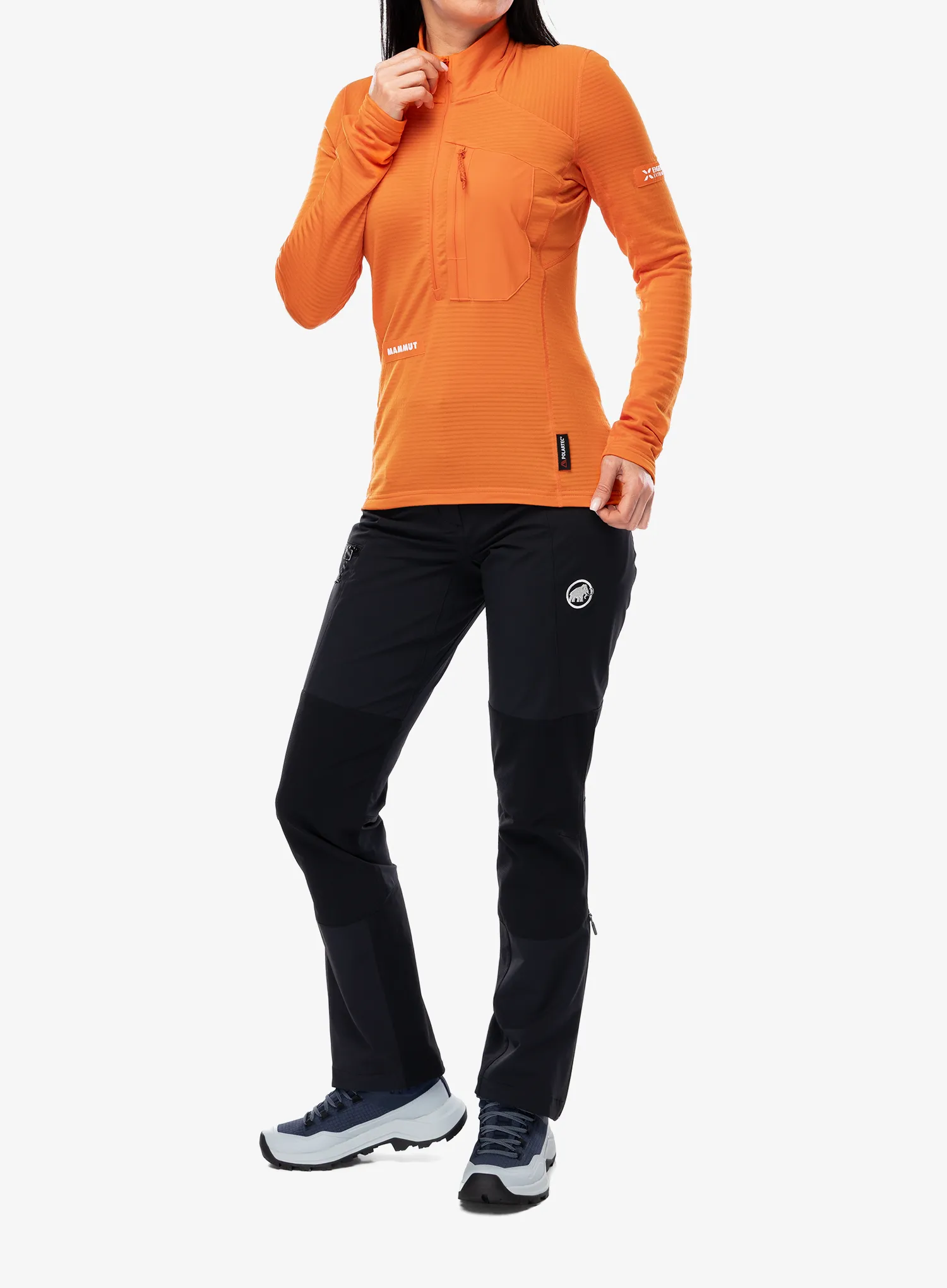 Dámska mikina bez kapucne Mammut Eiger Nordwand Advanced FL Half Zip Pull - orange