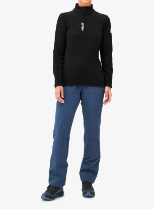 Dámska mikina bez kapucne Millet Seneca Fleece Po - black/noir