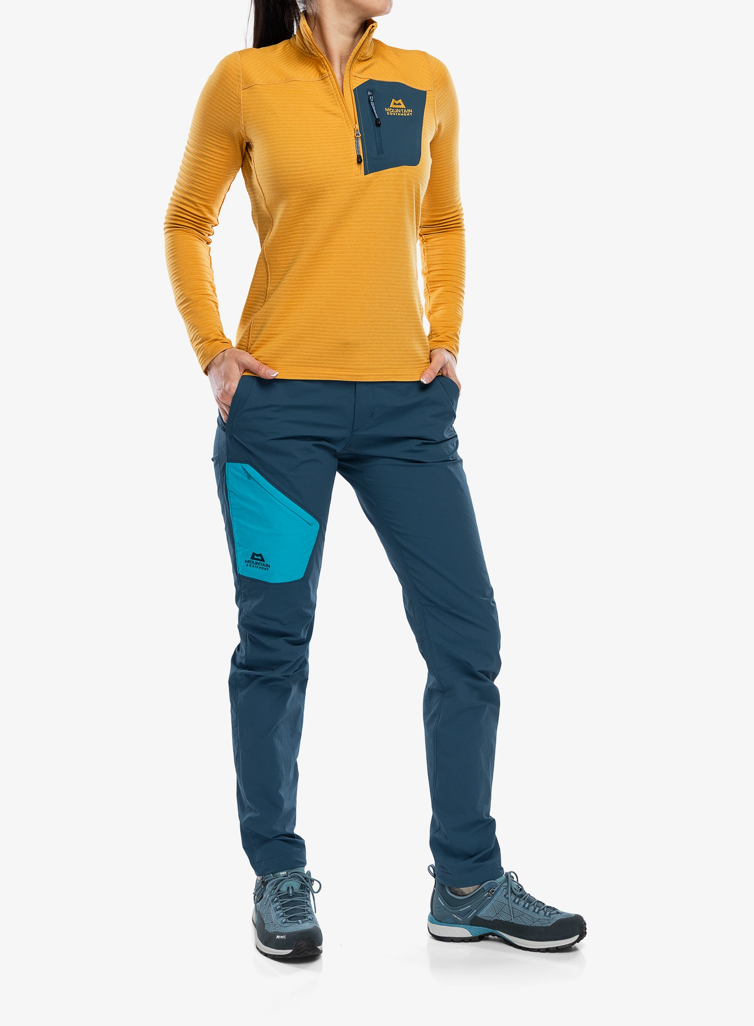 Dámska mikina bez kapucne Mountain Equipment Lumiko Zip-T - butterscotch/maj
