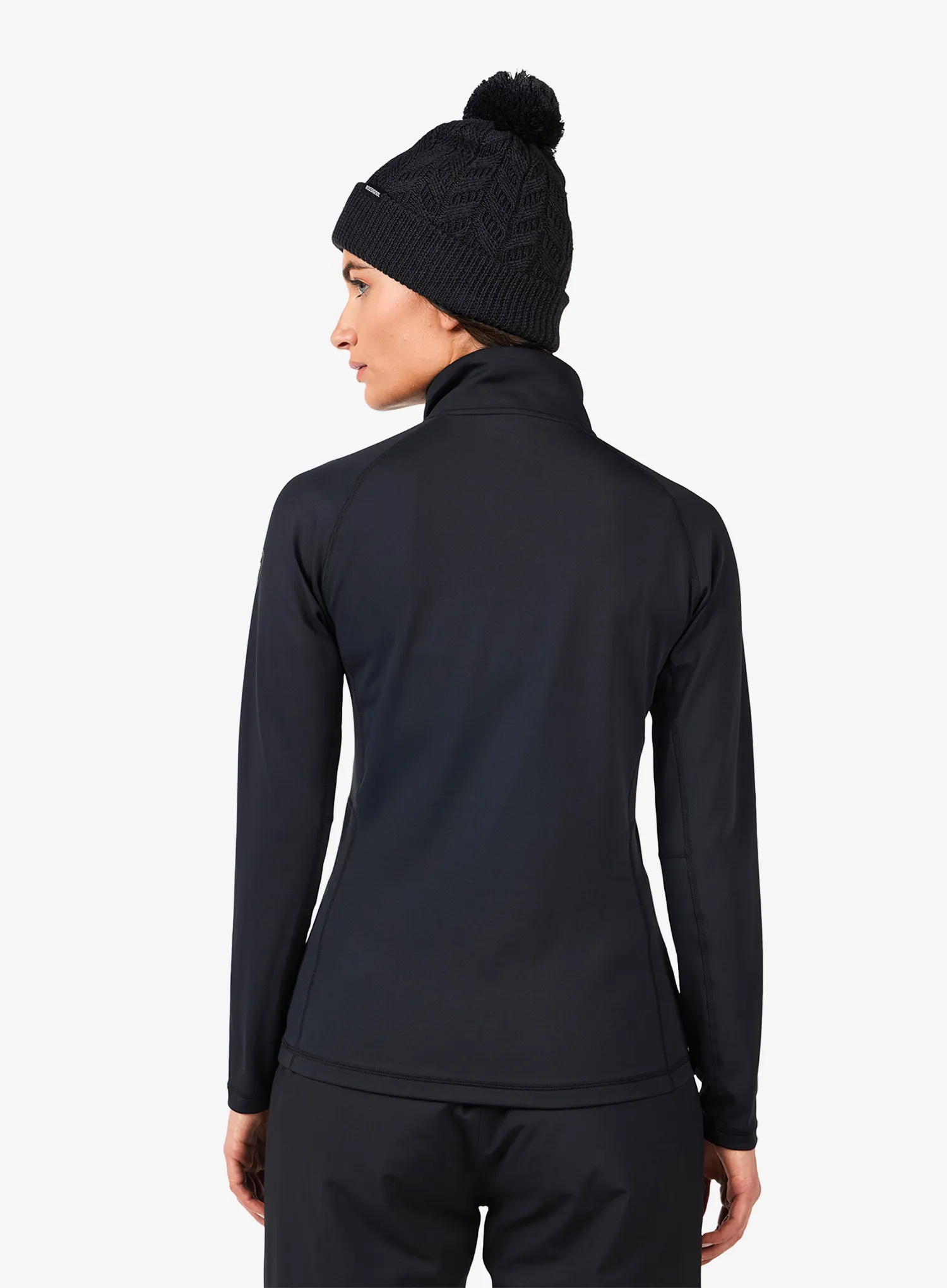 Dámska mikina bez kapucne Rossignol Mid Layer Stretch Half-Zip - black/black