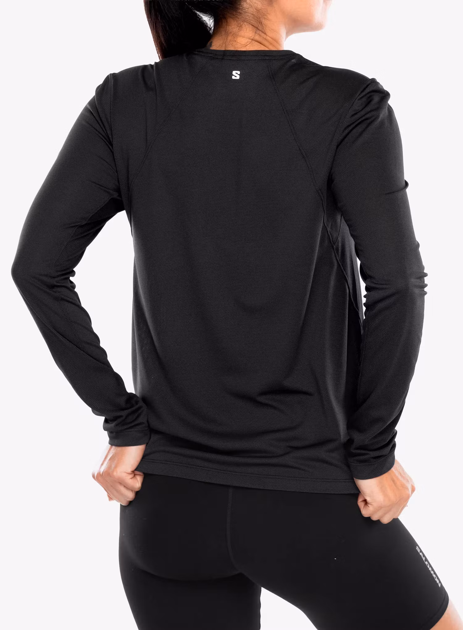 Dámska mikina bez kapucne Salomon Shkout Core LS Tee - deep black