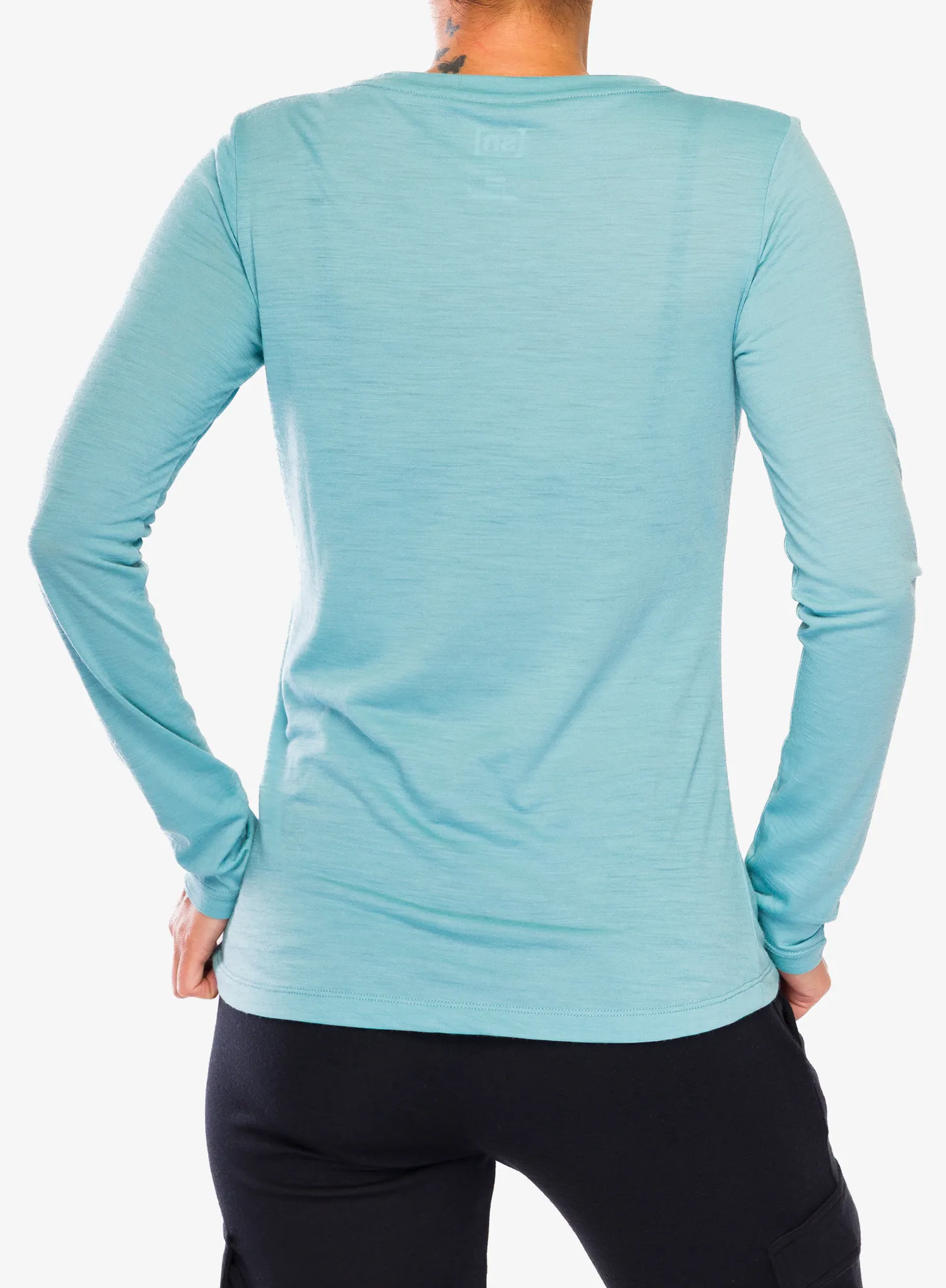 Dámska mikina bez kapucne Super.natural Alpes LS - cameo blue/ocean ble/fresh wht