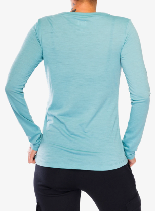 Dámska mikina bez kapucne Super.natural Alpes LS - cameo blue/ocean ble/fresh wht