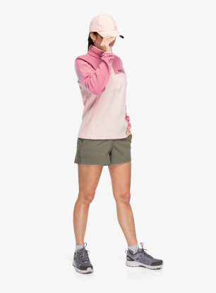 Mikina dámska Columbia Benton Springs Half Snap Pull Over II - pink sand/rosette
