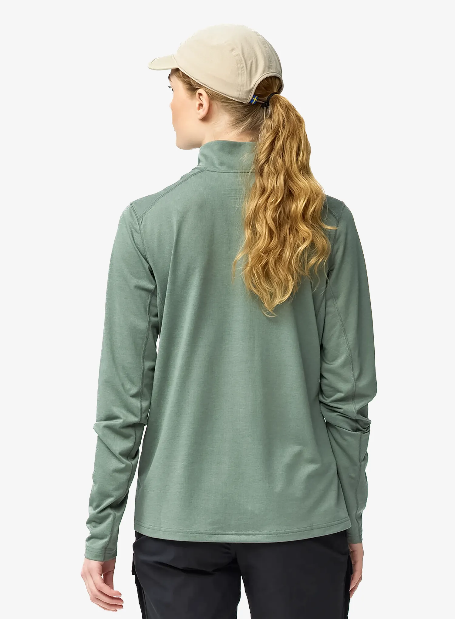 Mikina dámska Fjallraven Abisko Day Hike Half Zip - patina green