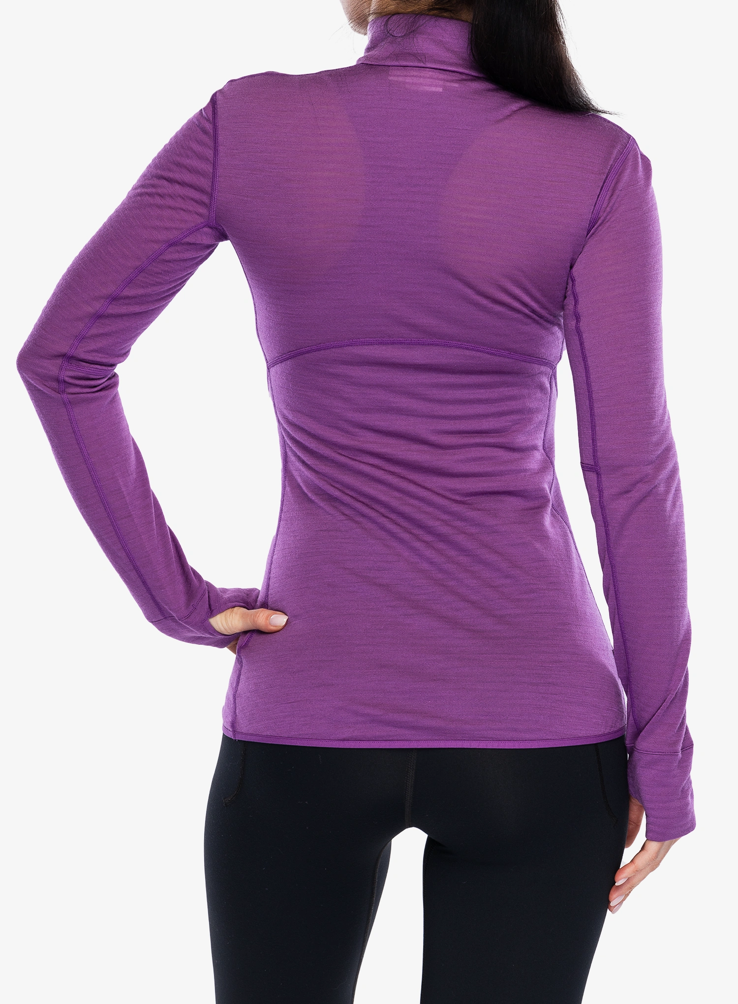 Mikina dámska Icebreaker Merino 200 Realfleece Descender LS Half Zip - passion