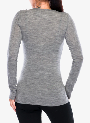 Mikina dámska Icebreaker Siren L/S Sweetheart - gritstone hthr