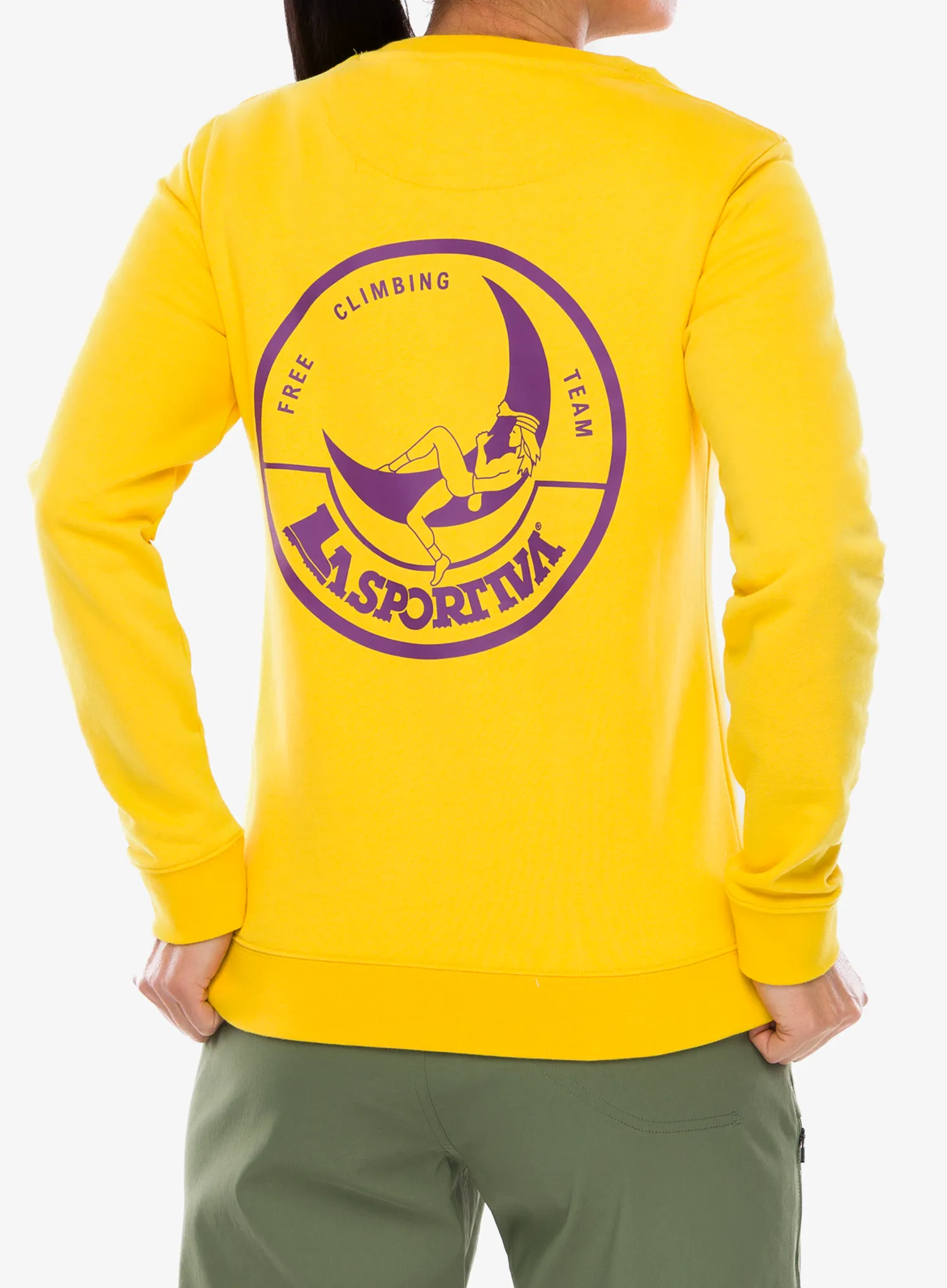 Mikina dámska La Sportiva Climbing on the Moon Sweatshirt - yellow/violet