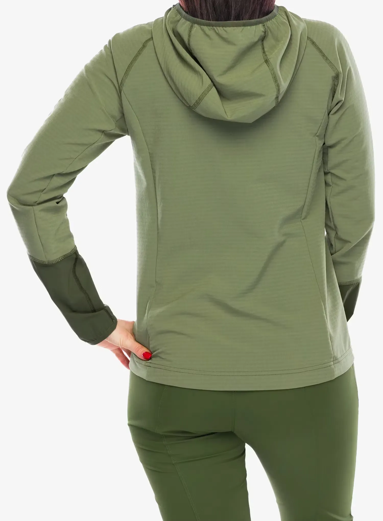 Mikina dámska Mammut Madris Light ML Half Zip Hoody - marsh/dark marsh