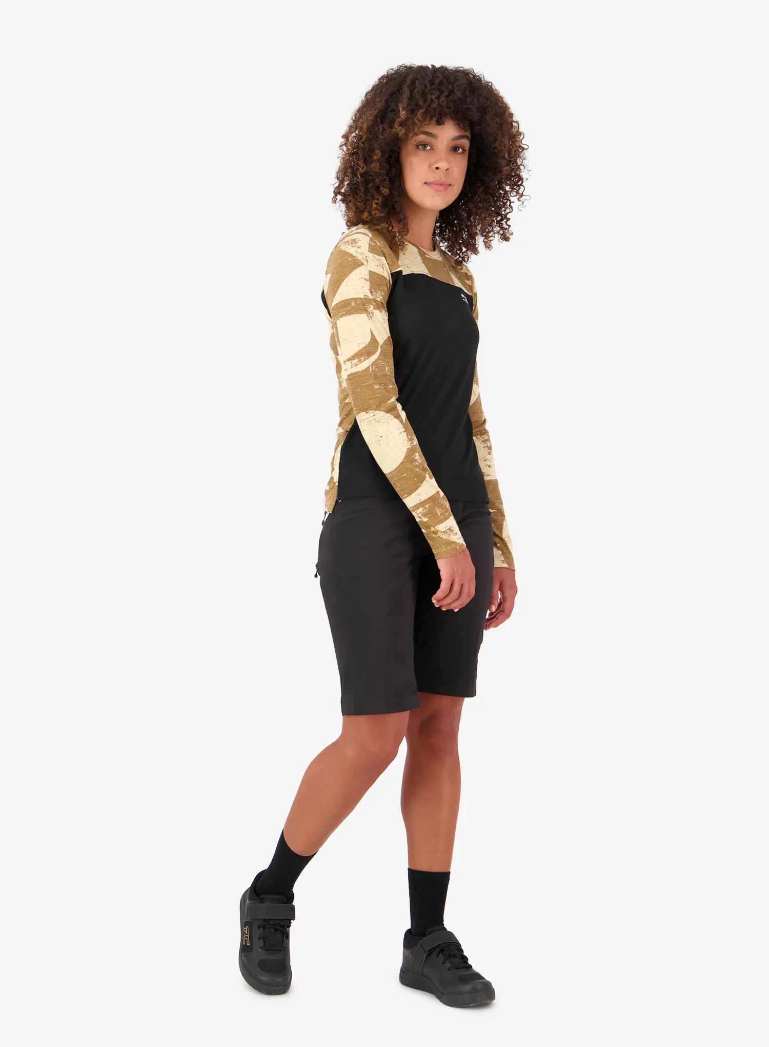 Mikina dámska Mons Royale Diversion Merino Bike Jersey Long Sleeve - mr grunge/black