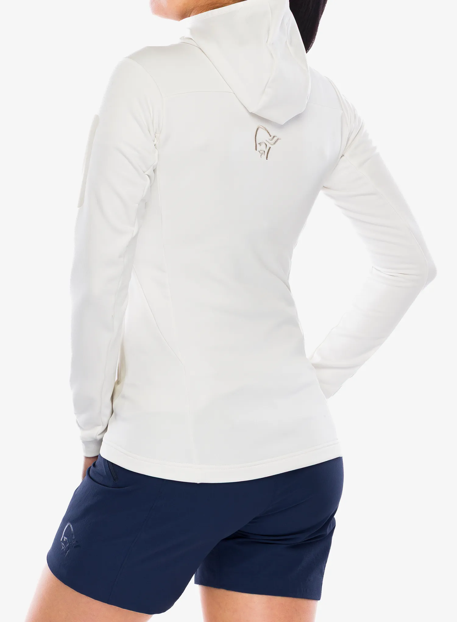 Mikina dámska Norrona Falketind Warm2 Stretch Hood - snow white