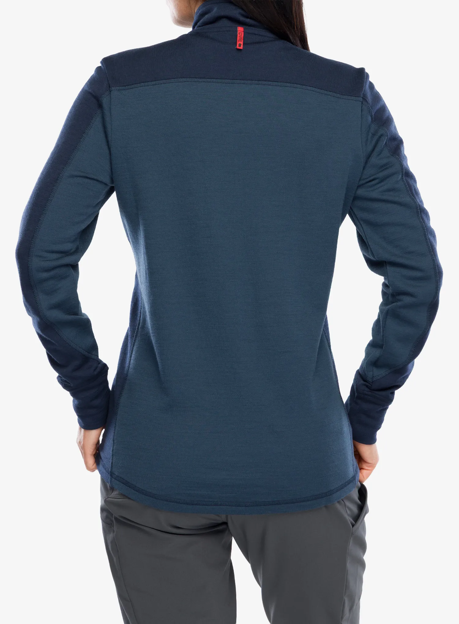 Mikina na zips dámska Dovre Mid Full Zip Merino Wool - navy