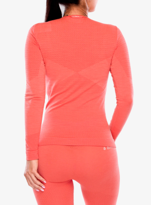 Mikina dámska Salewa Zebru Medium Warm AMR L/S Tee - fluo coral