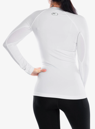 Mikina dámska Under Armour ColdGear Authentics Crew - white/black