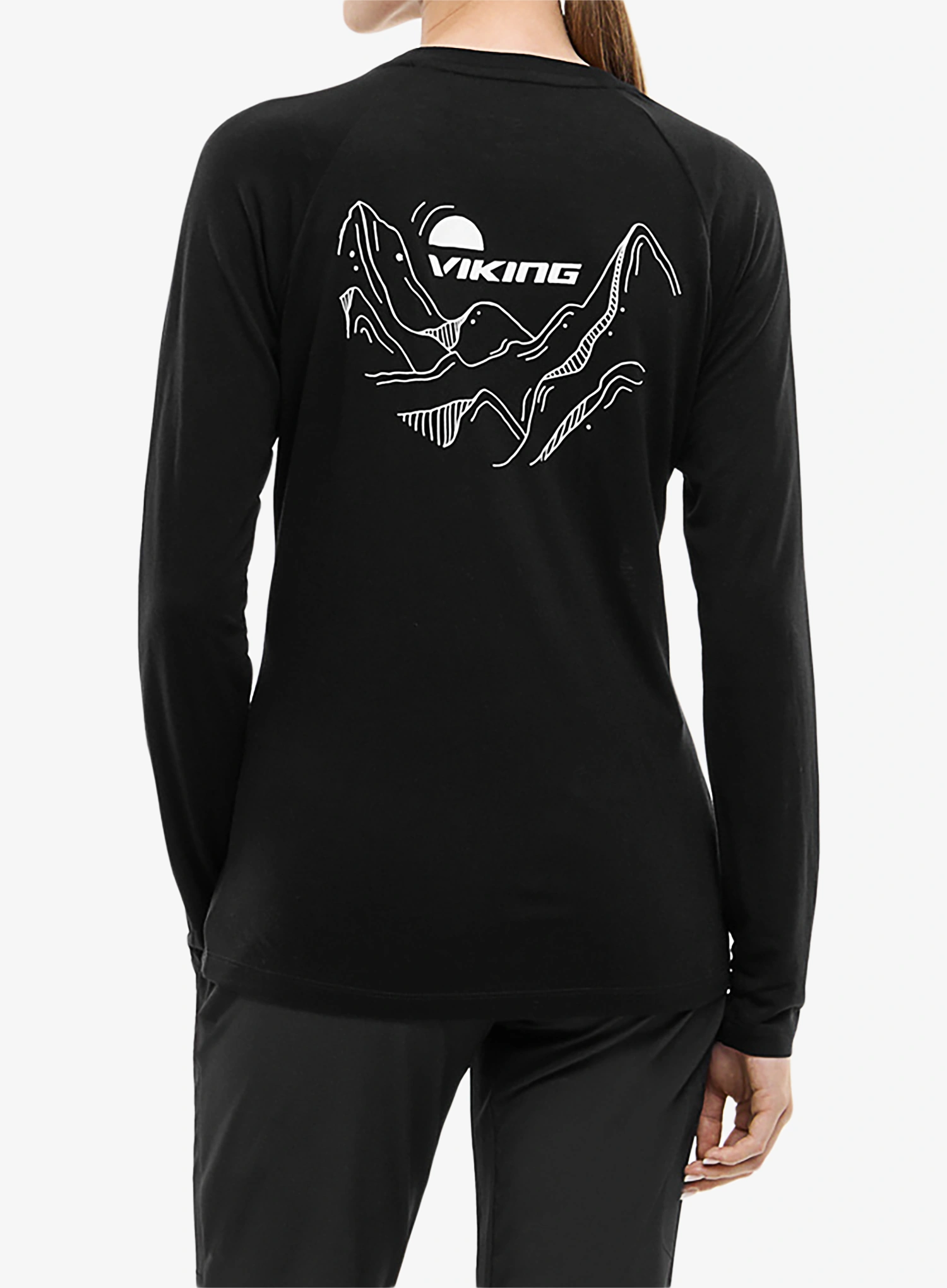 Mikina dámska Viking Longsleeve Andali - black/light grey