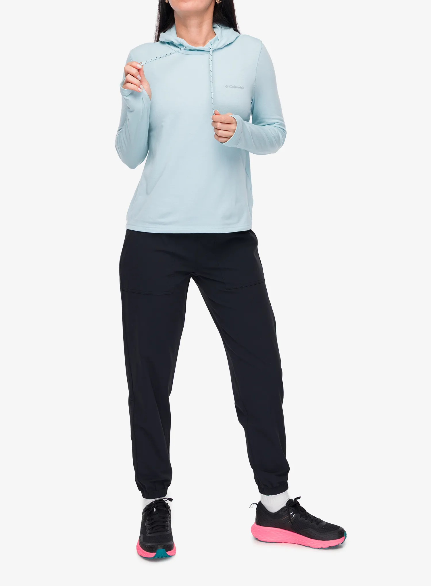 Dámska mikina s kapucňou Columbia EU Sun Trek LS Hoodie - marine light