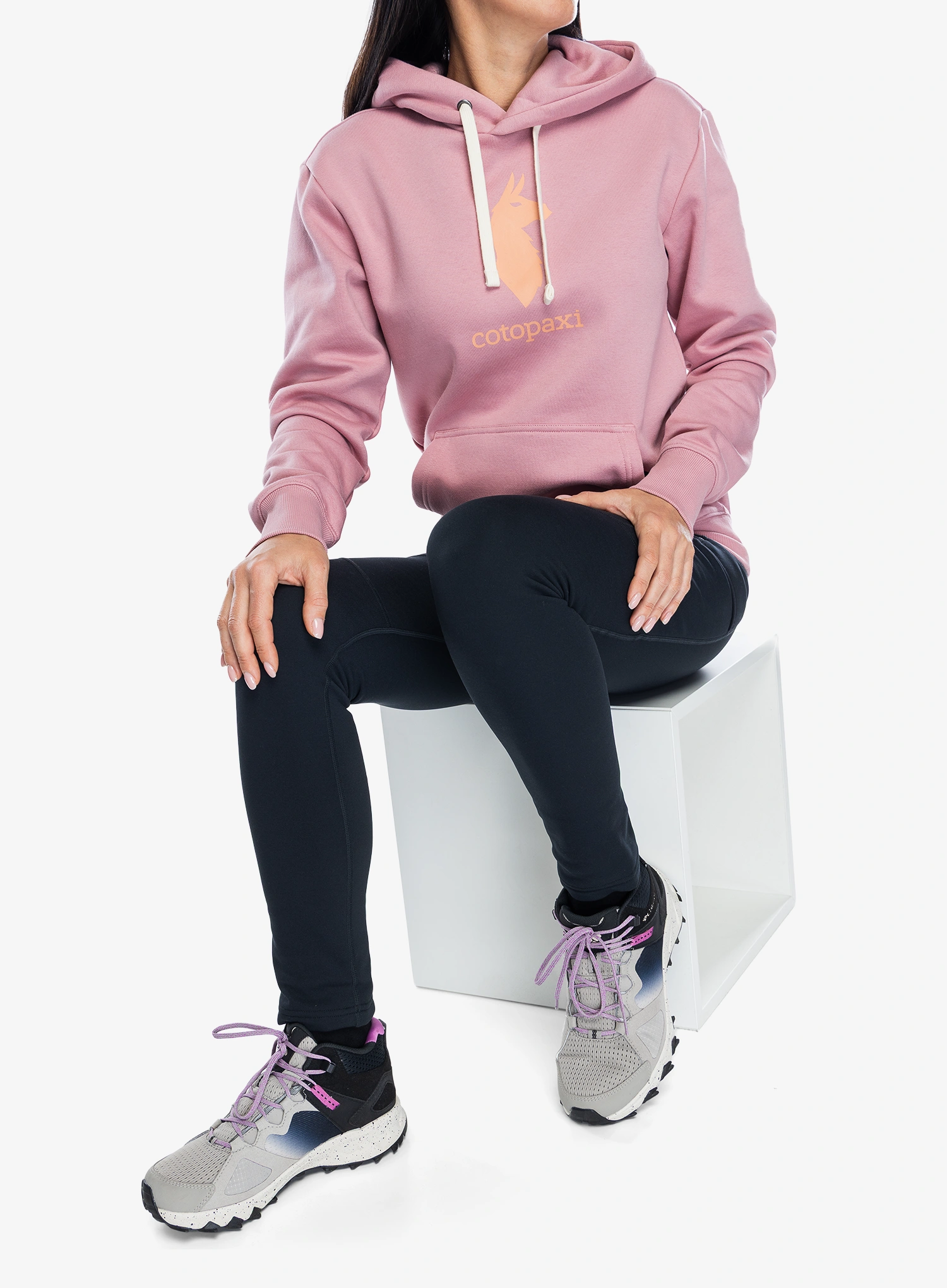 Dámska mikina s kapucňou Cotopaxi Llama Pullover Hoodie - rose