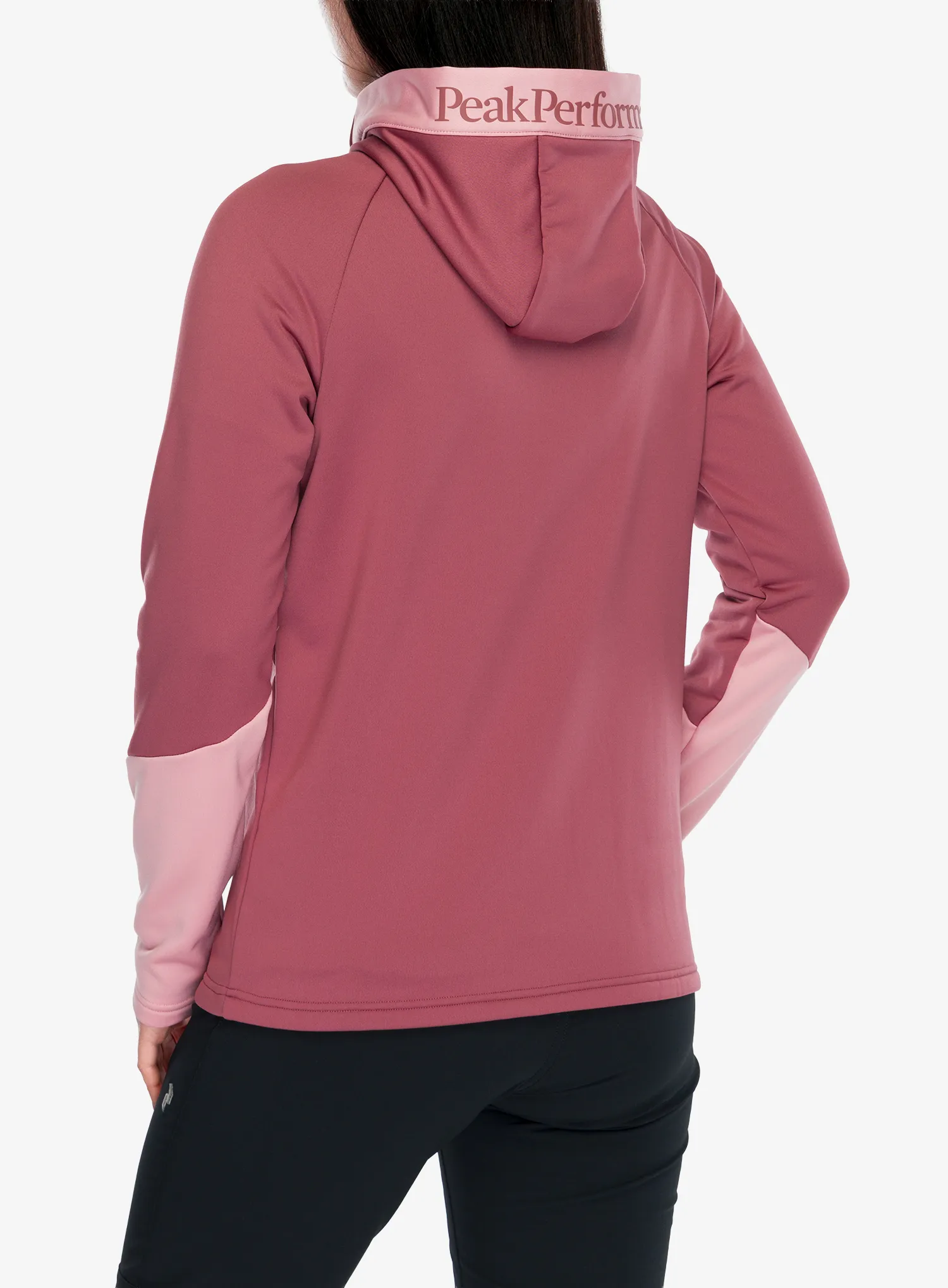 Dámska mikina s kapucňou Peak Performance Rider Essentials Zip Hood - wild rouge/warm blu