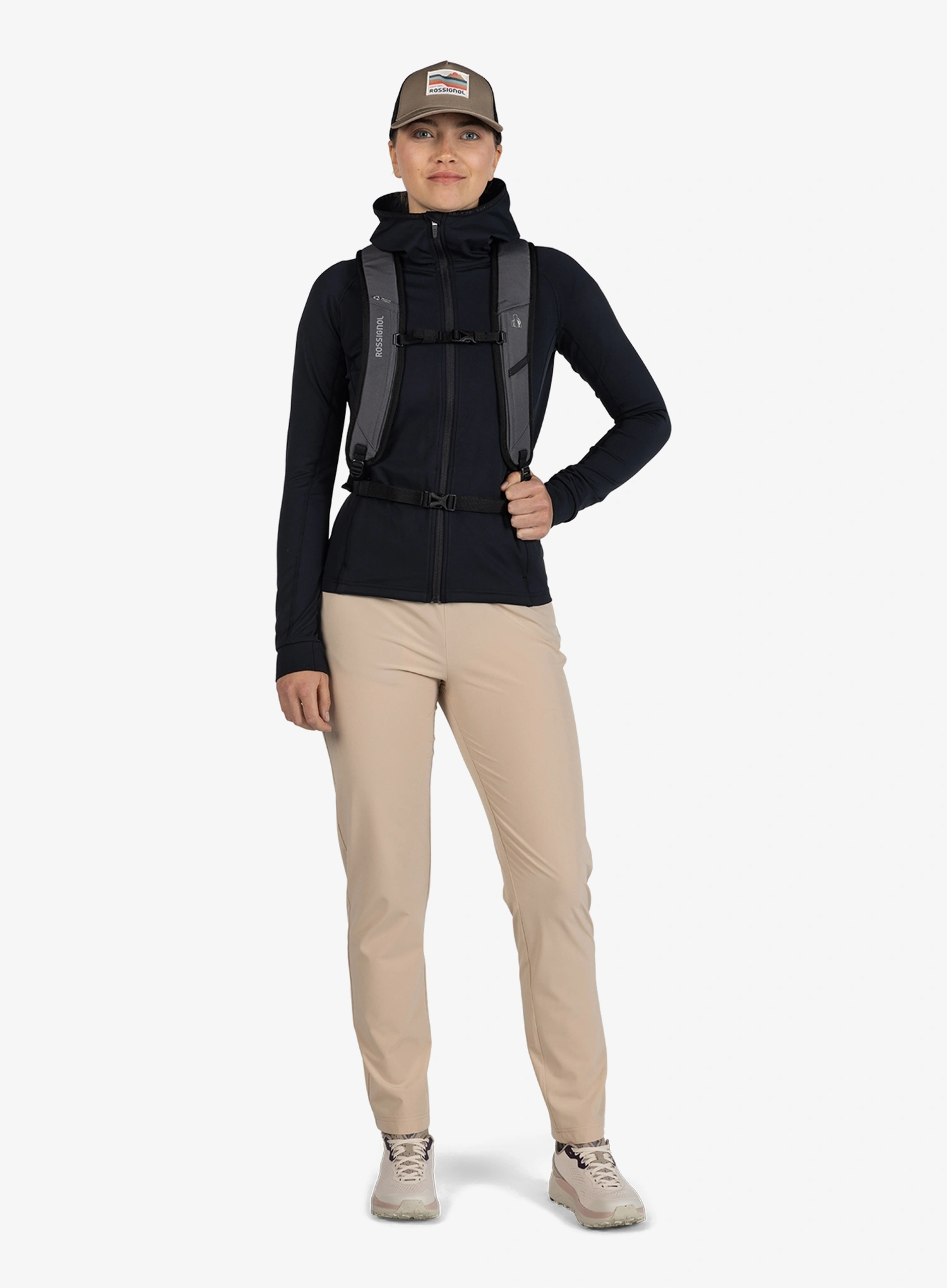 Dámska mikina s kapucňou Rossignol Mid Layer Thin Full-Zip - black
