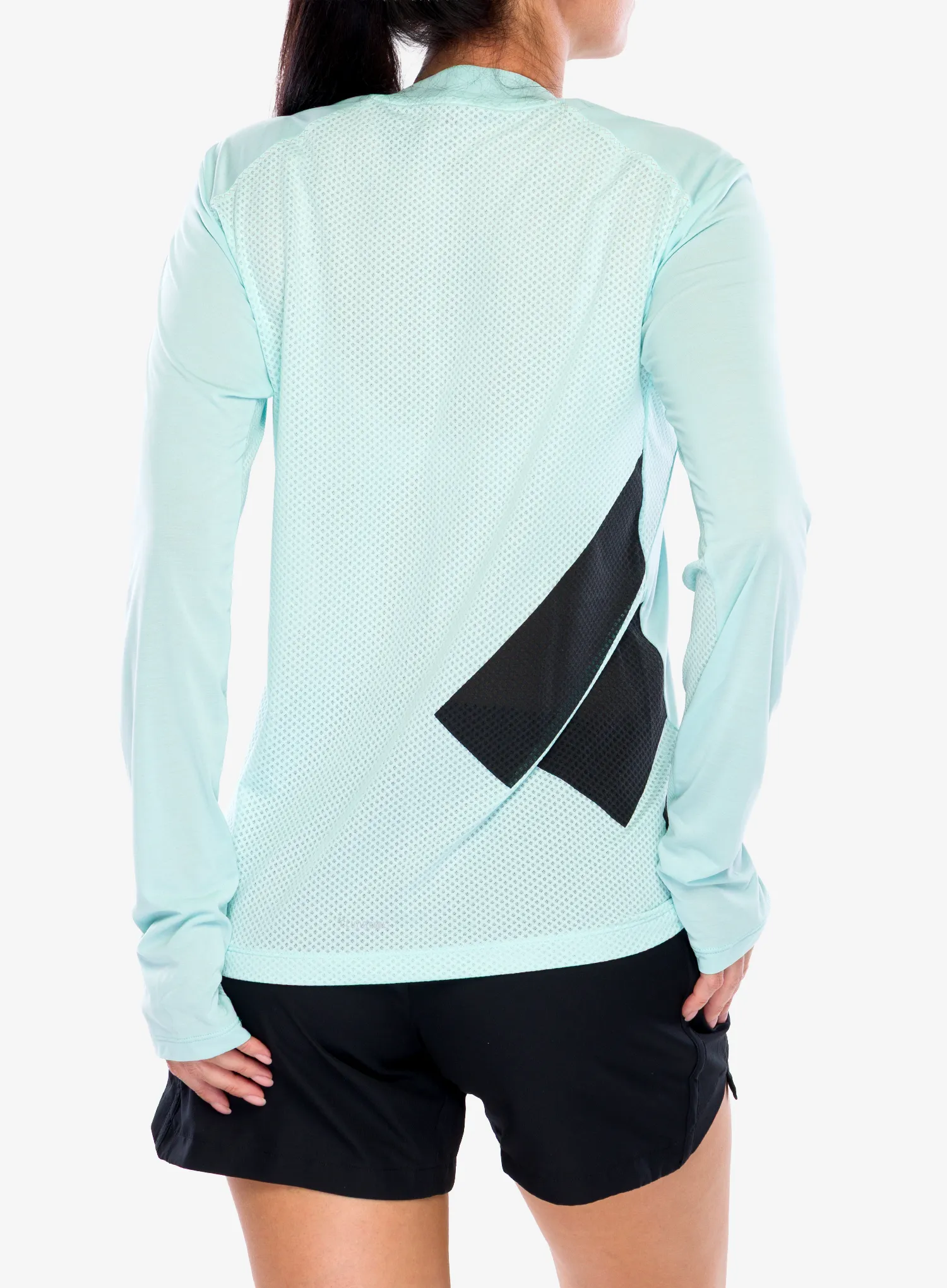 Dámska bežecká mikina adidas TERREX  Xperior Climacool+ Long Sleeve - semi flash aqua