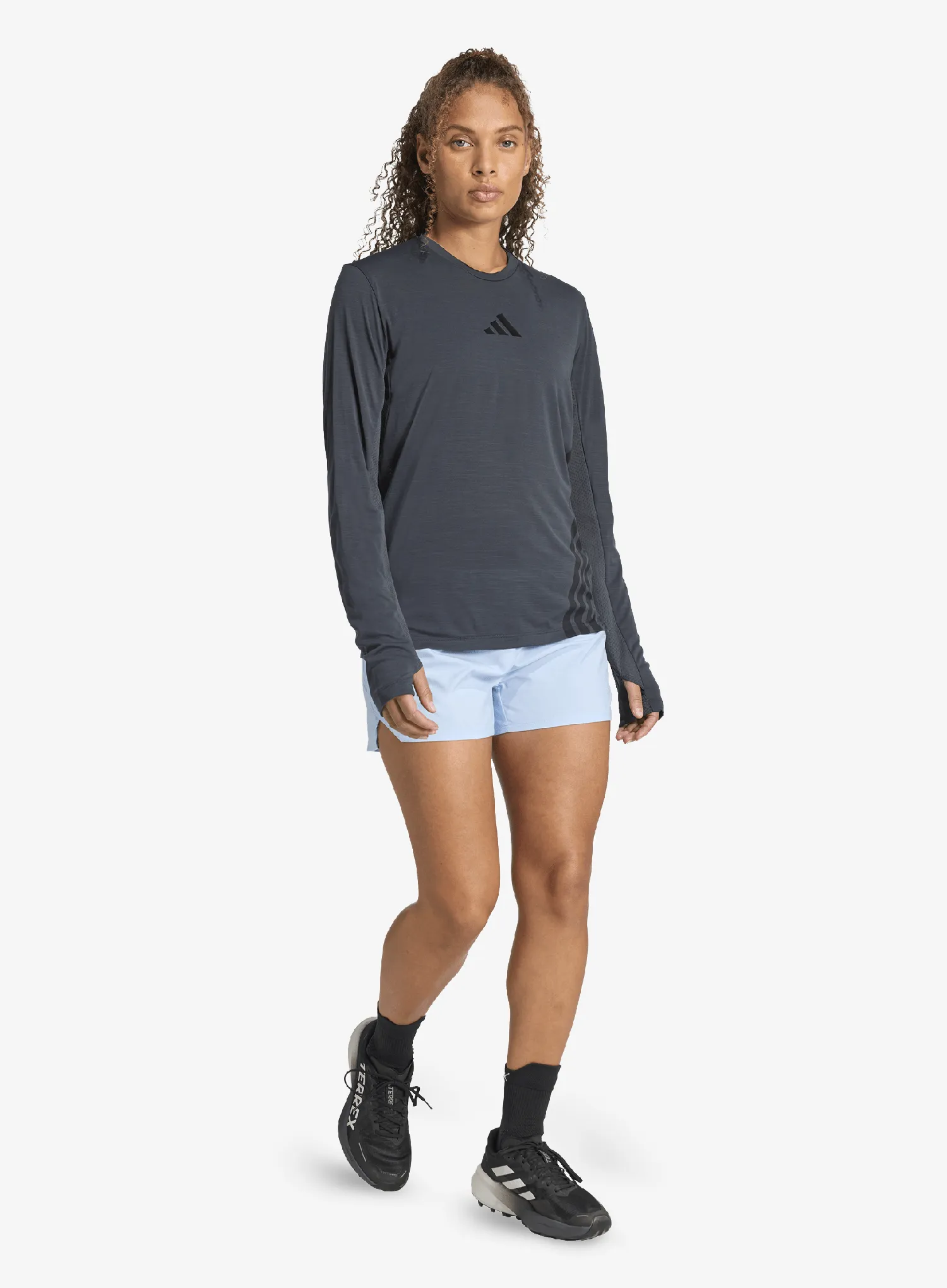 Dámska bežecká mikina adidas TERREX Xperior Climacool+ LS T-shirt - carbon