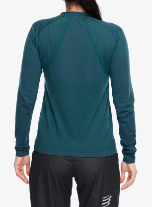 Dámska bežecká mikina Compressport Trail HZ LS Tshirt W - stargazer