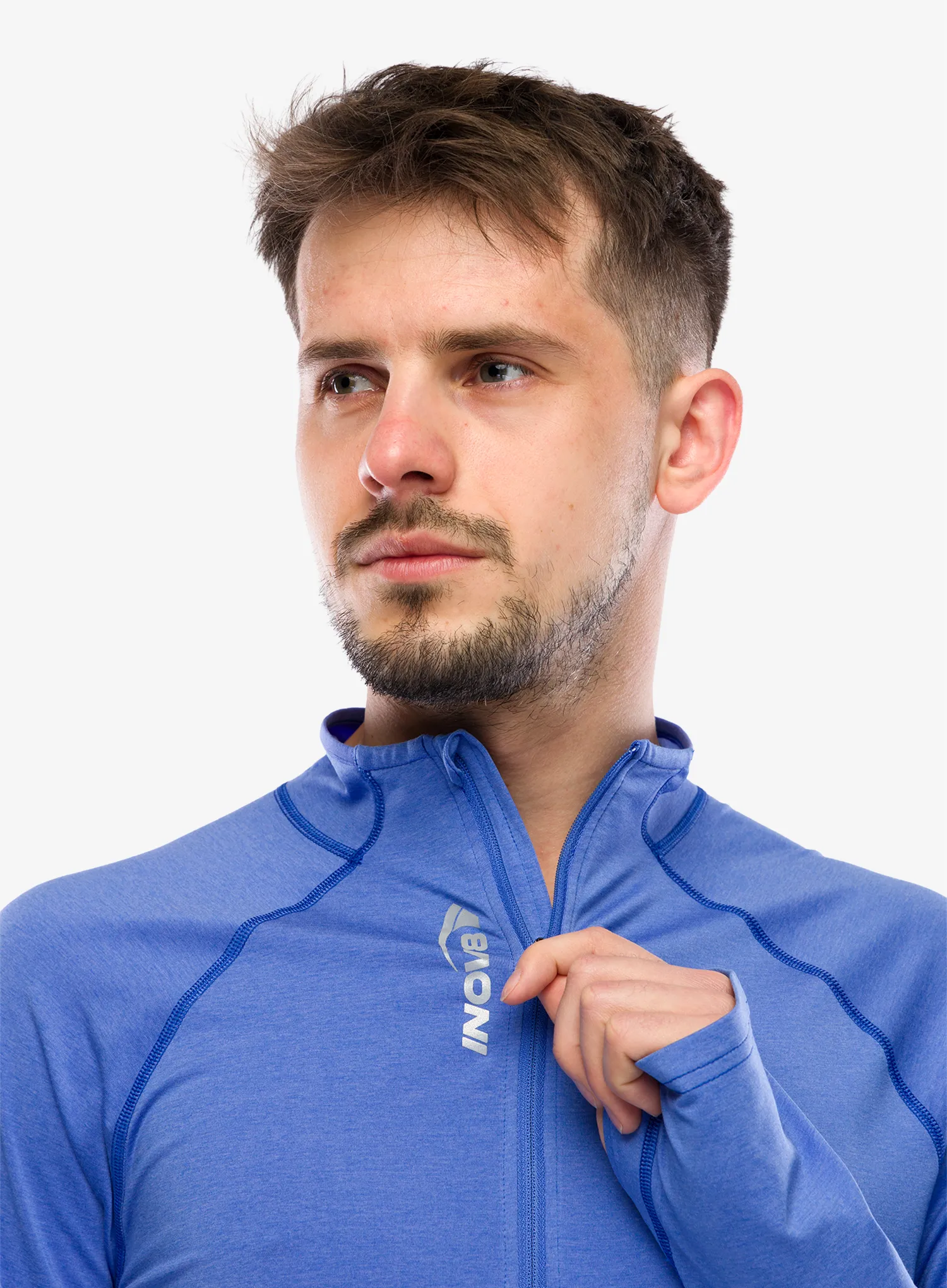 Bežecká mikina Inov-8 Active HZ Midlayer - blue