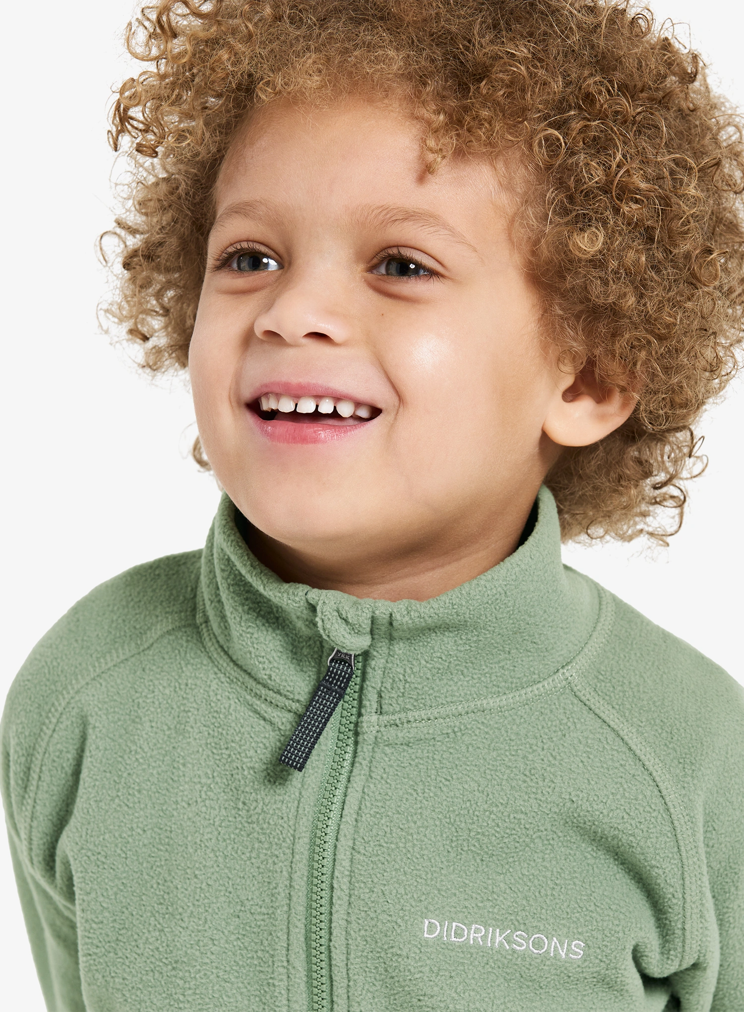 Mikina detská Didriksons Monte Full Zip - light moss