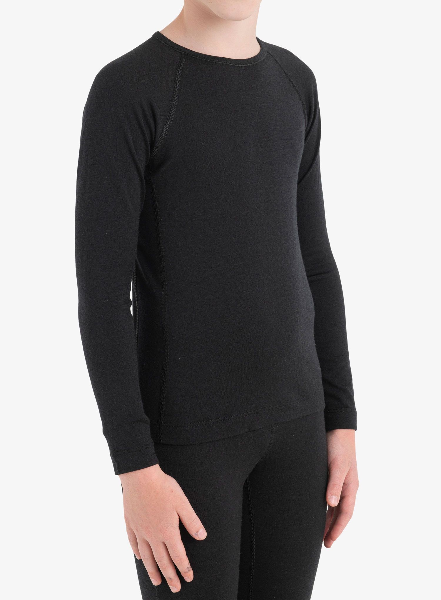 Mikina detská Icebreaker Kids 200 Oasis LS Crewe - black