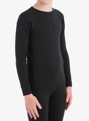 Mikina detská Icebreaker Kids 200 Oasis LS Crewe - black
